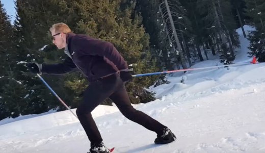Snowfeet(スノーフィート)でクロスカントリーコースを滑走した動画